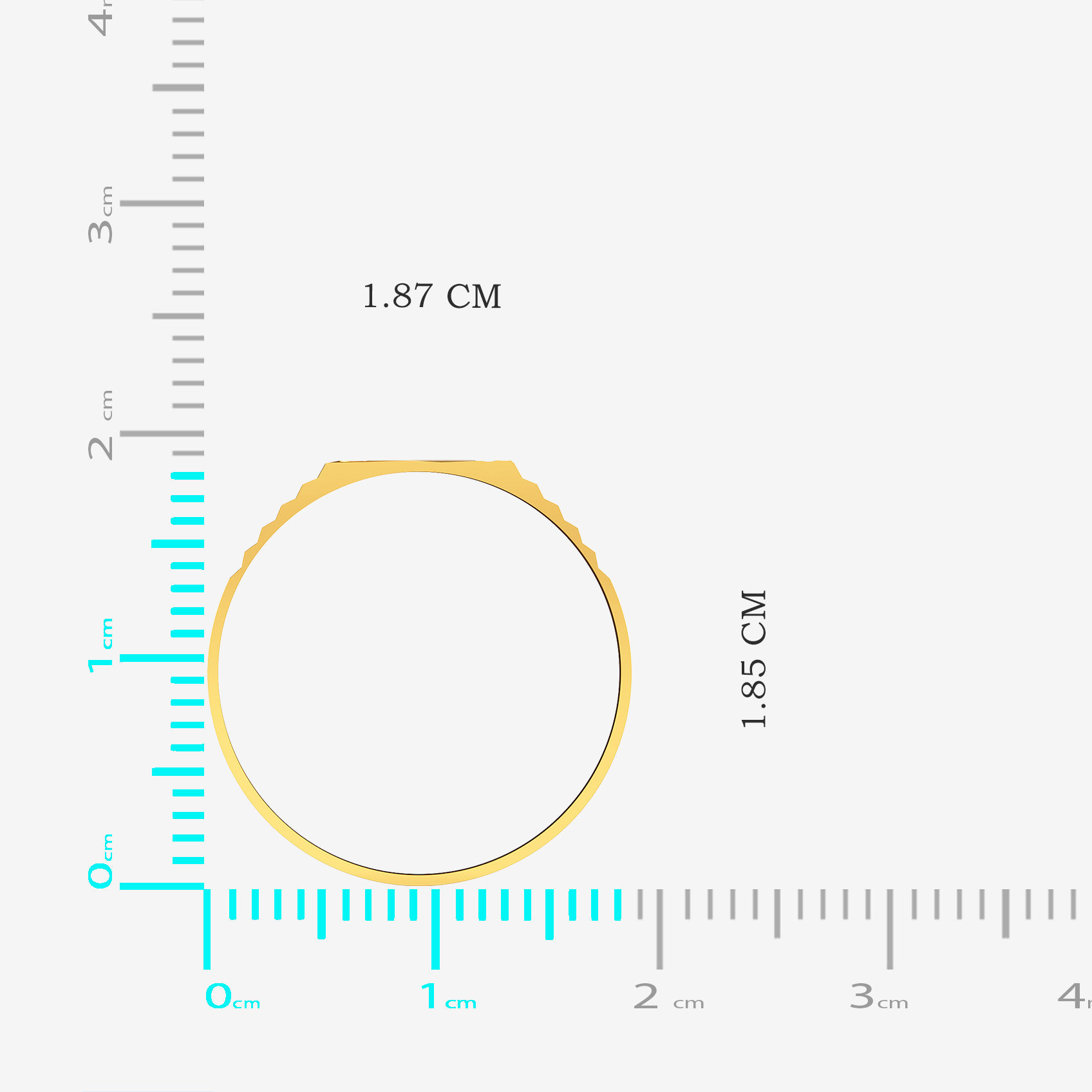 Etched Line Gold Mens Ring alternate view 3