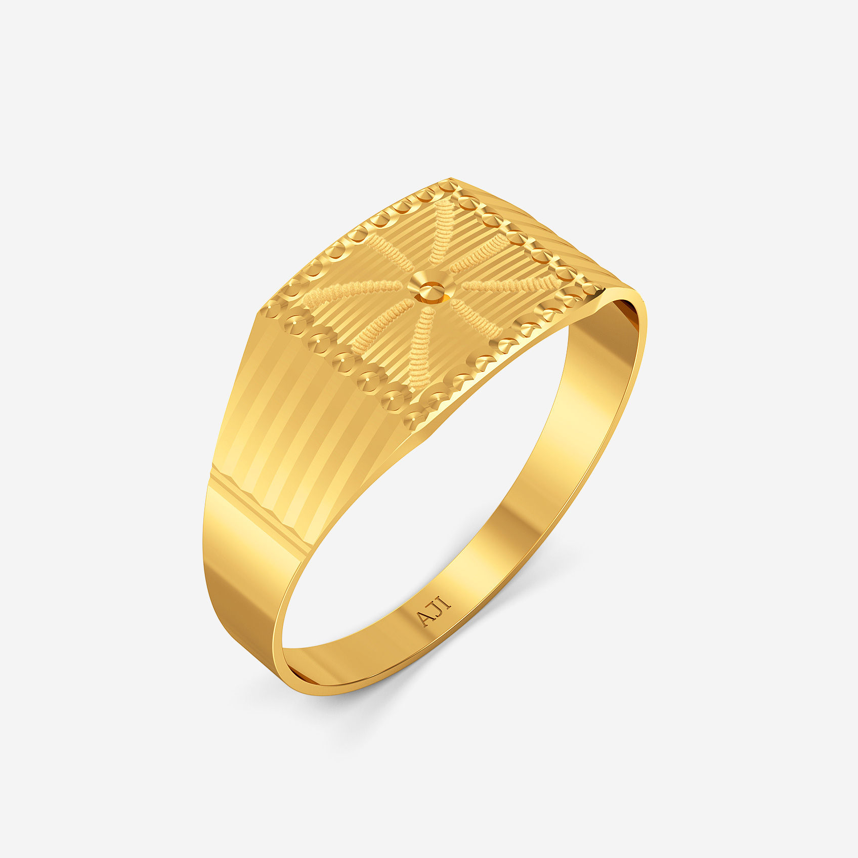 Textura Gold Mens Ring