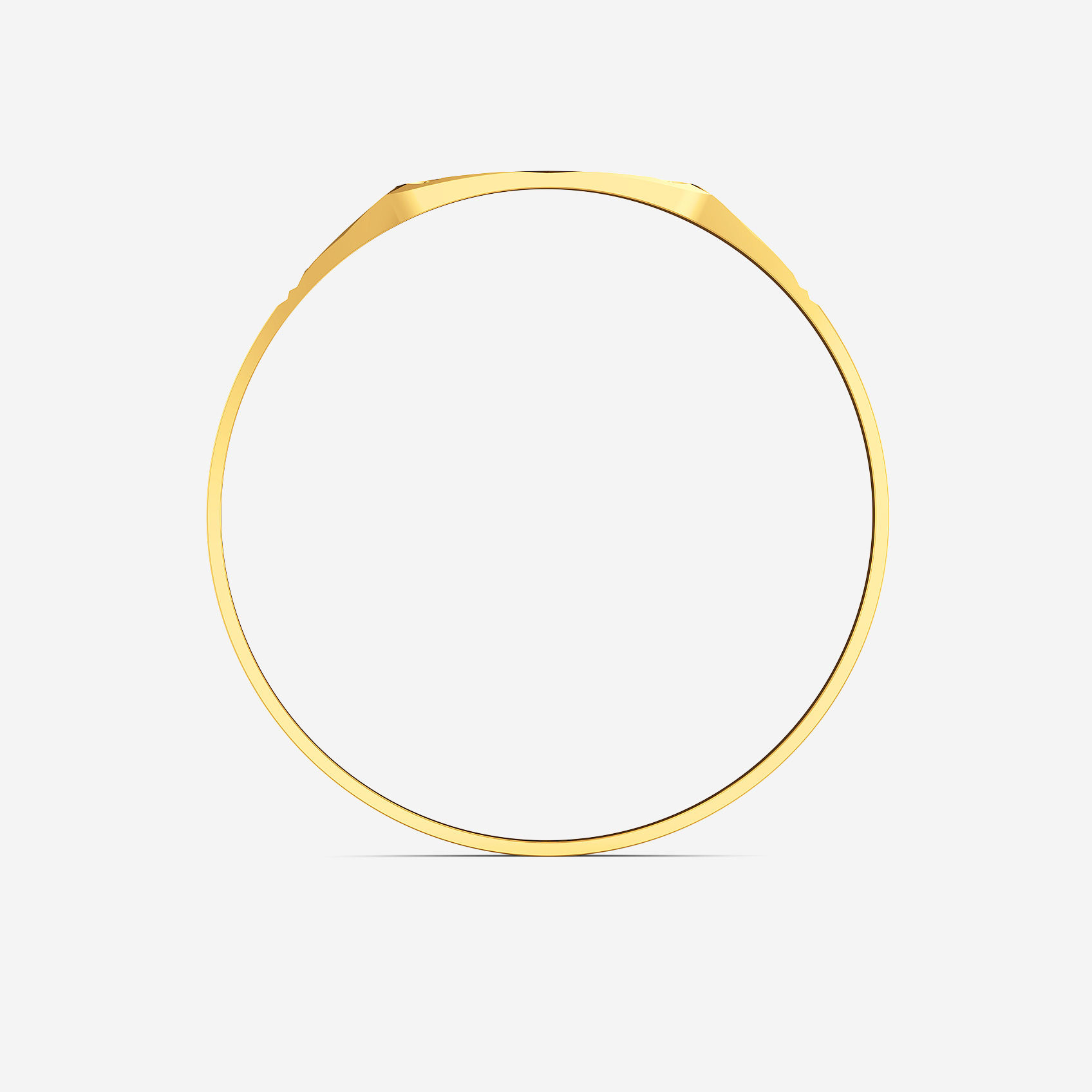 Hex Texture Gold Mens Ring alternate view 2