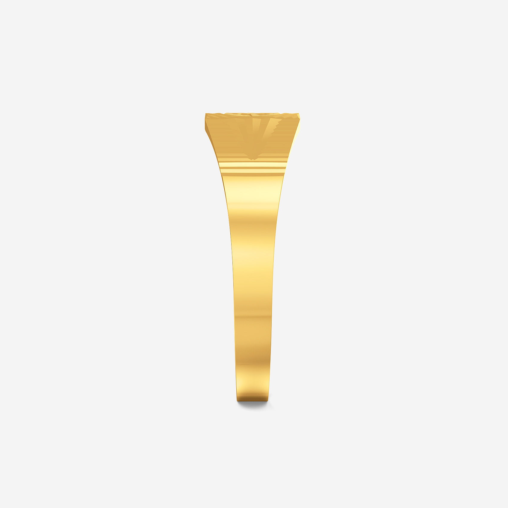 Angular Texture Gold Mens Ring alternate view 1