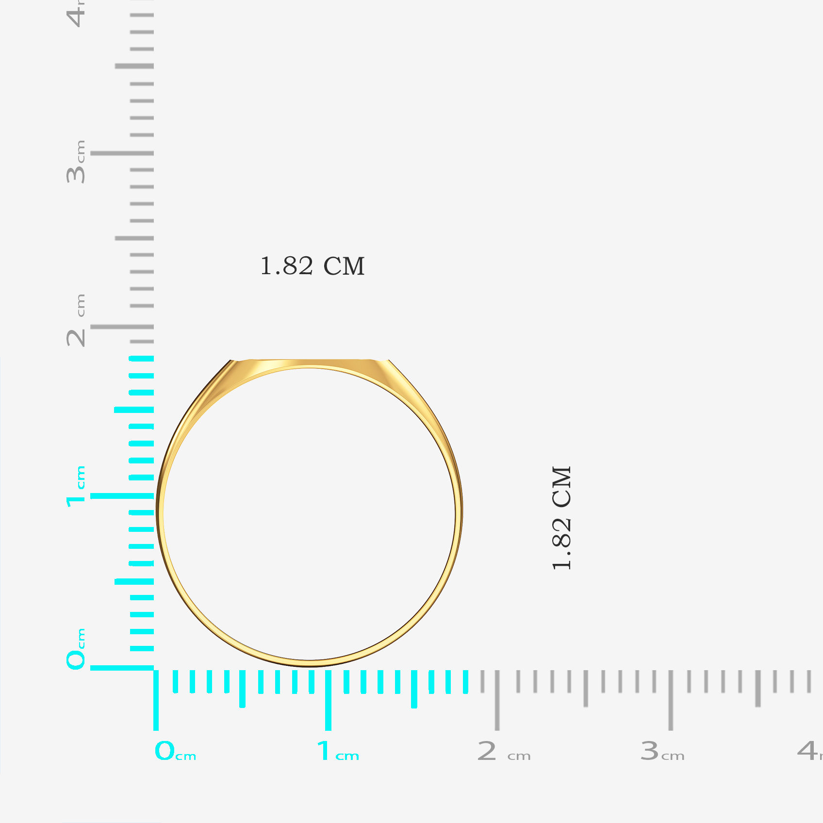 Geo Mark Gold Mens Ring alternate view 3