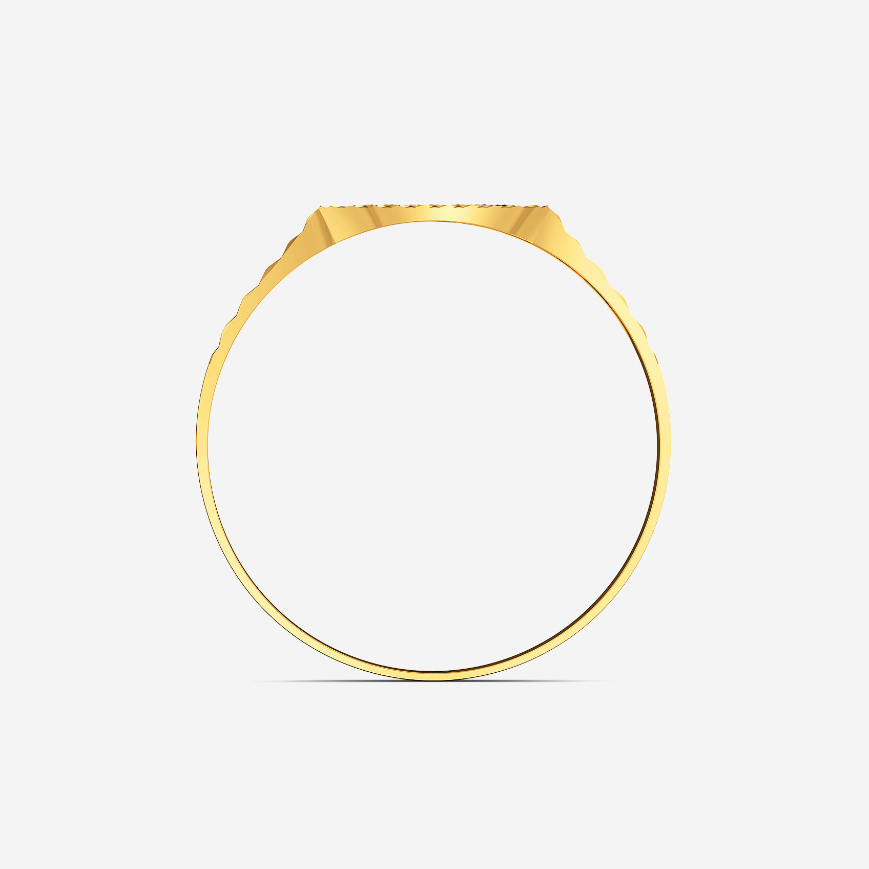Royal Texture Gold Mens Ring alternate view 2