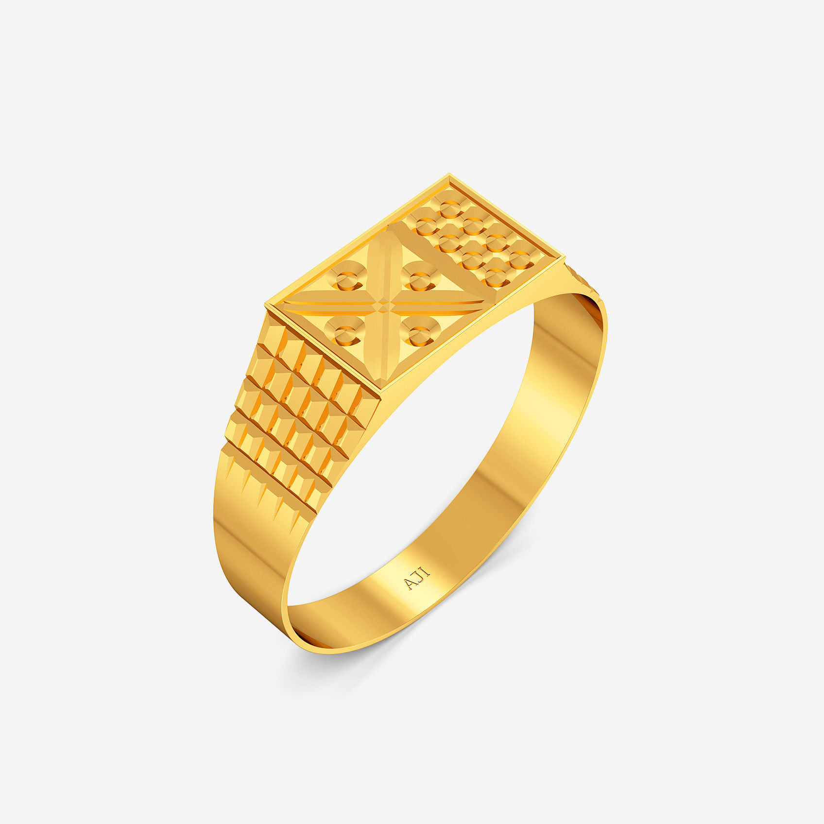 Core Texture Gold Mens Ring