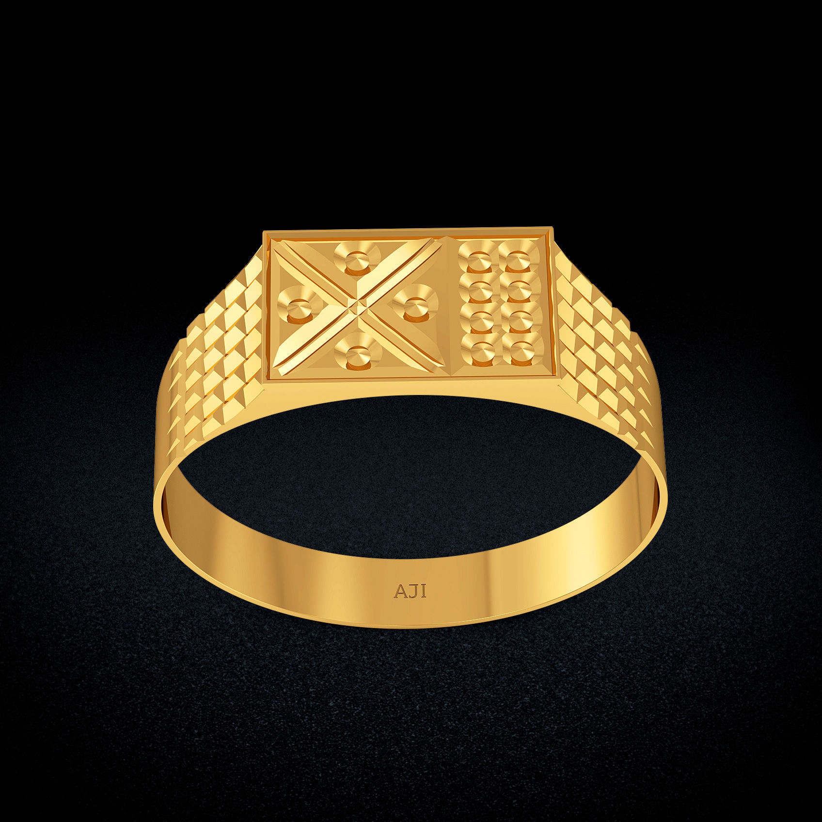 Core Texture Gold Mens Ring image
