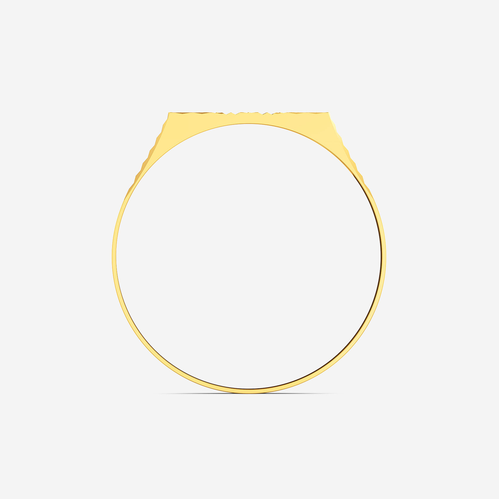 Angular Edge Gold Mens Ring alternate view 2