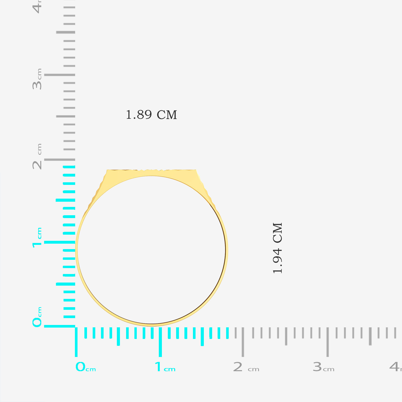 Angular Edge Gold Mens Ring alternate view 3
