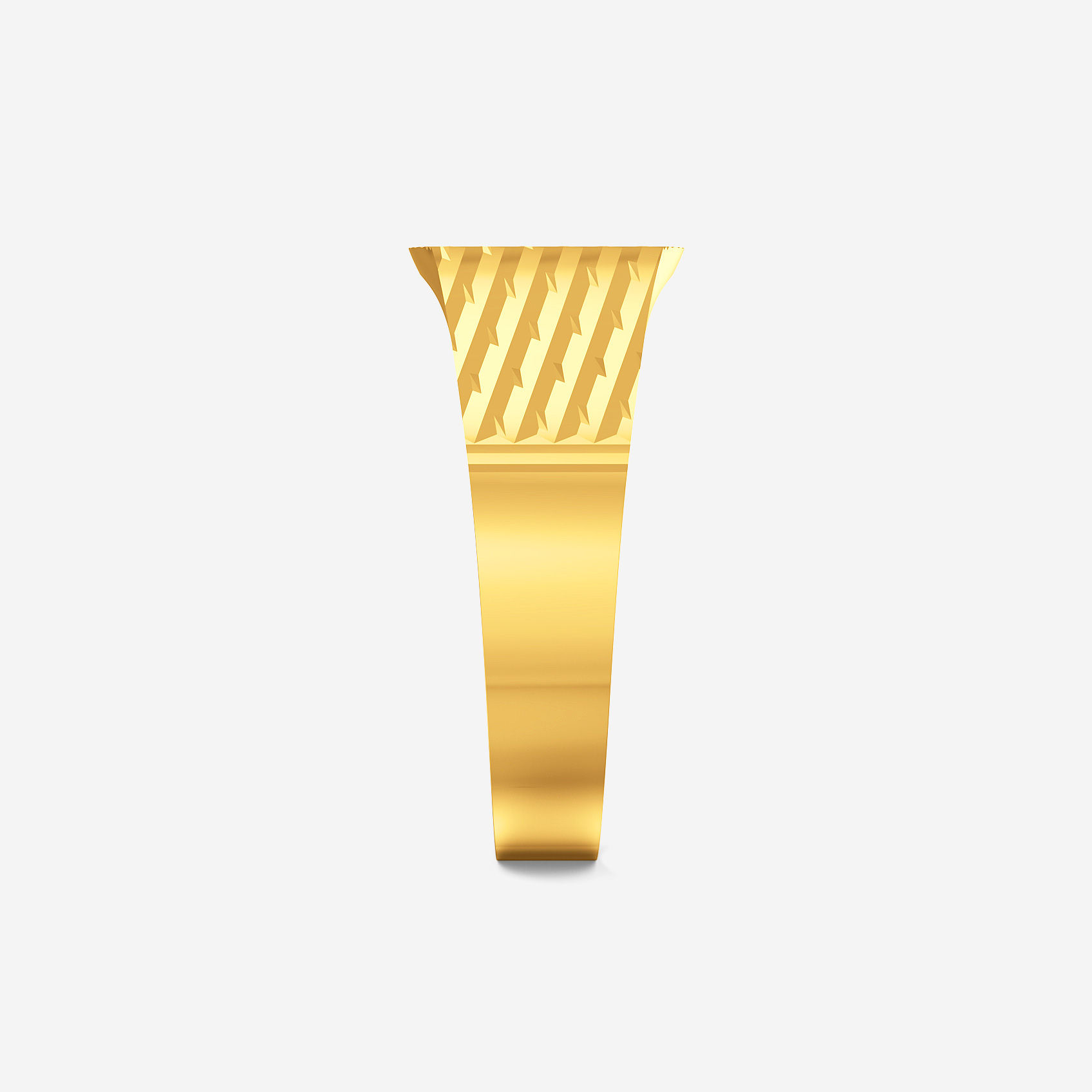 Geo Hex Ring Gold Mens Ring alternate view 1
