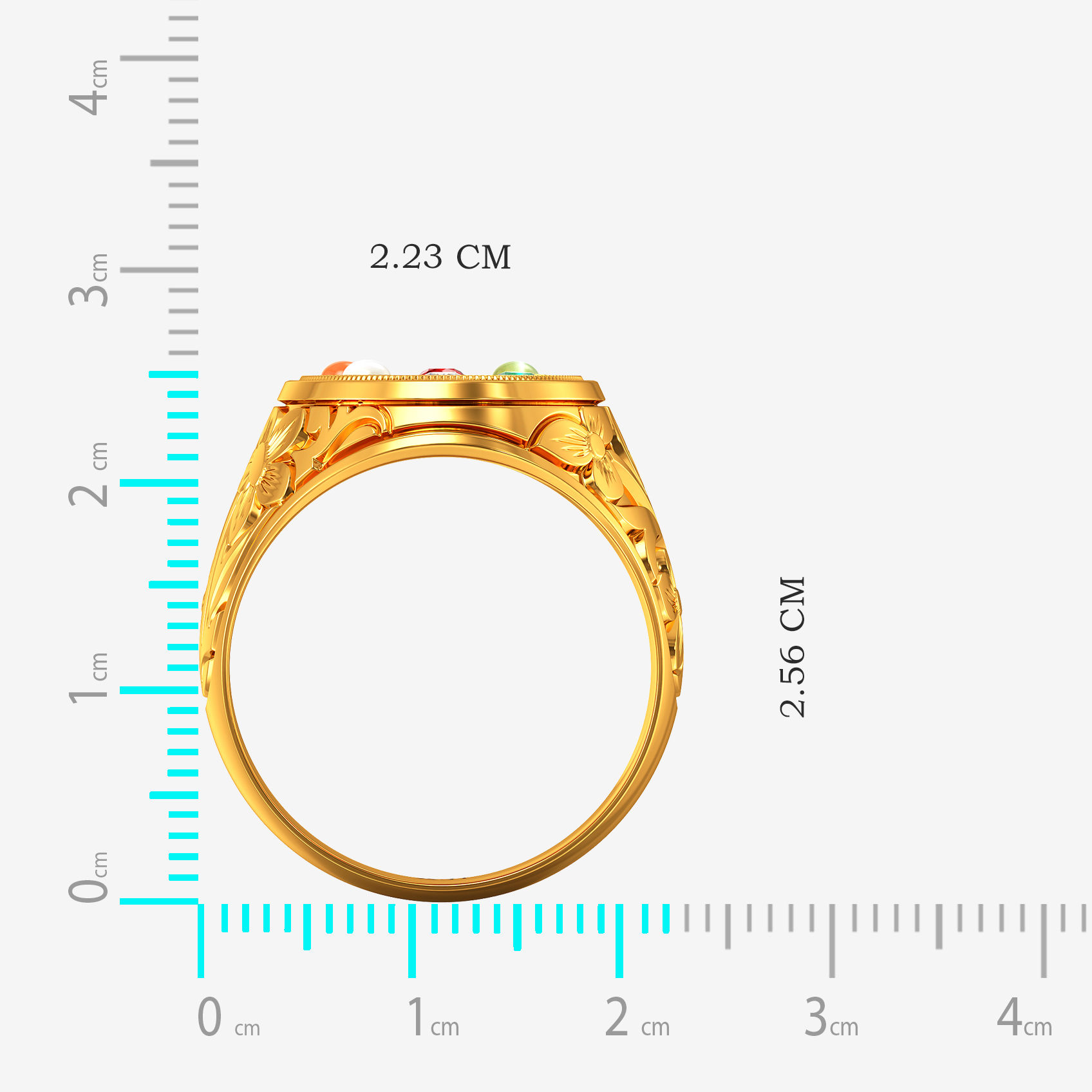 Mystic Blossom Navrathna Ring alternate view 3