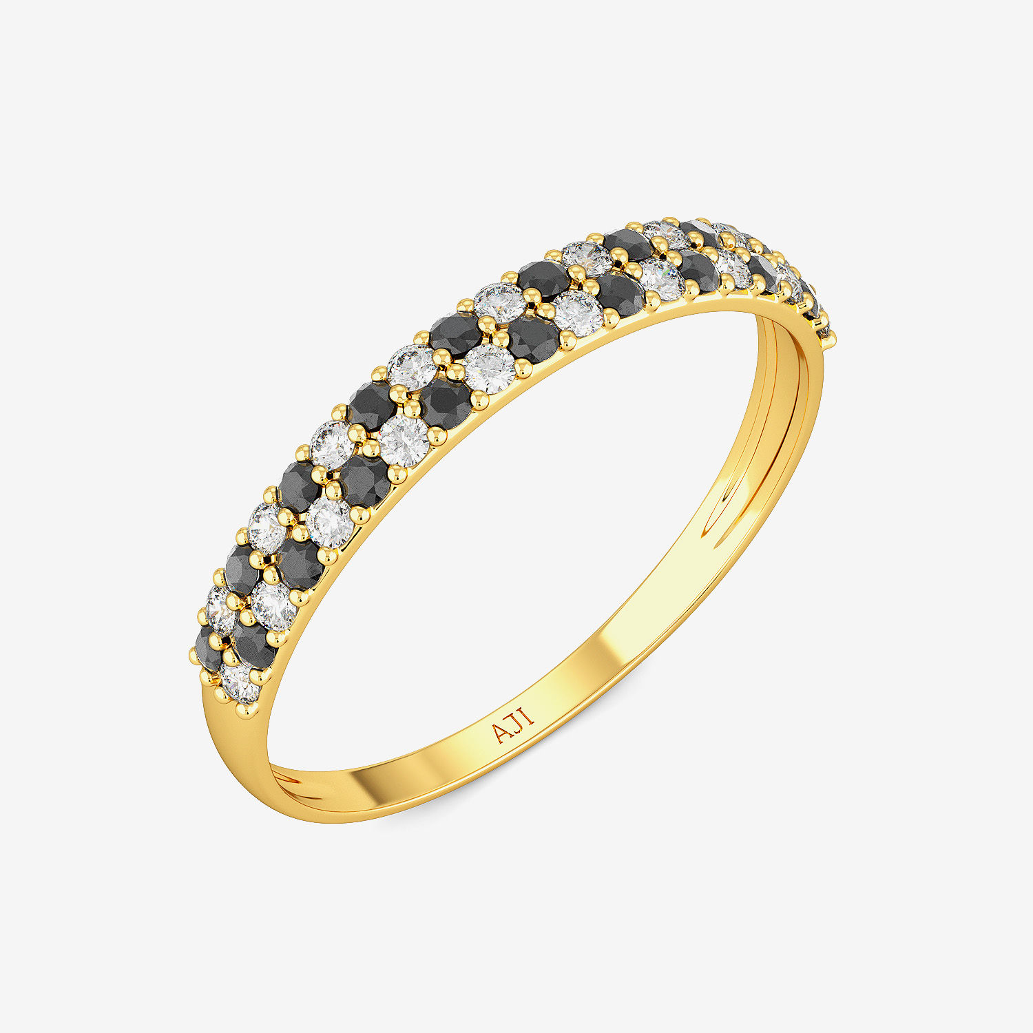 Sequence Black Beauty Gold Ring