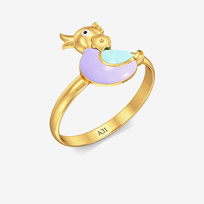 Pretty Ducky Kid’s Gold Ring alternate view 1