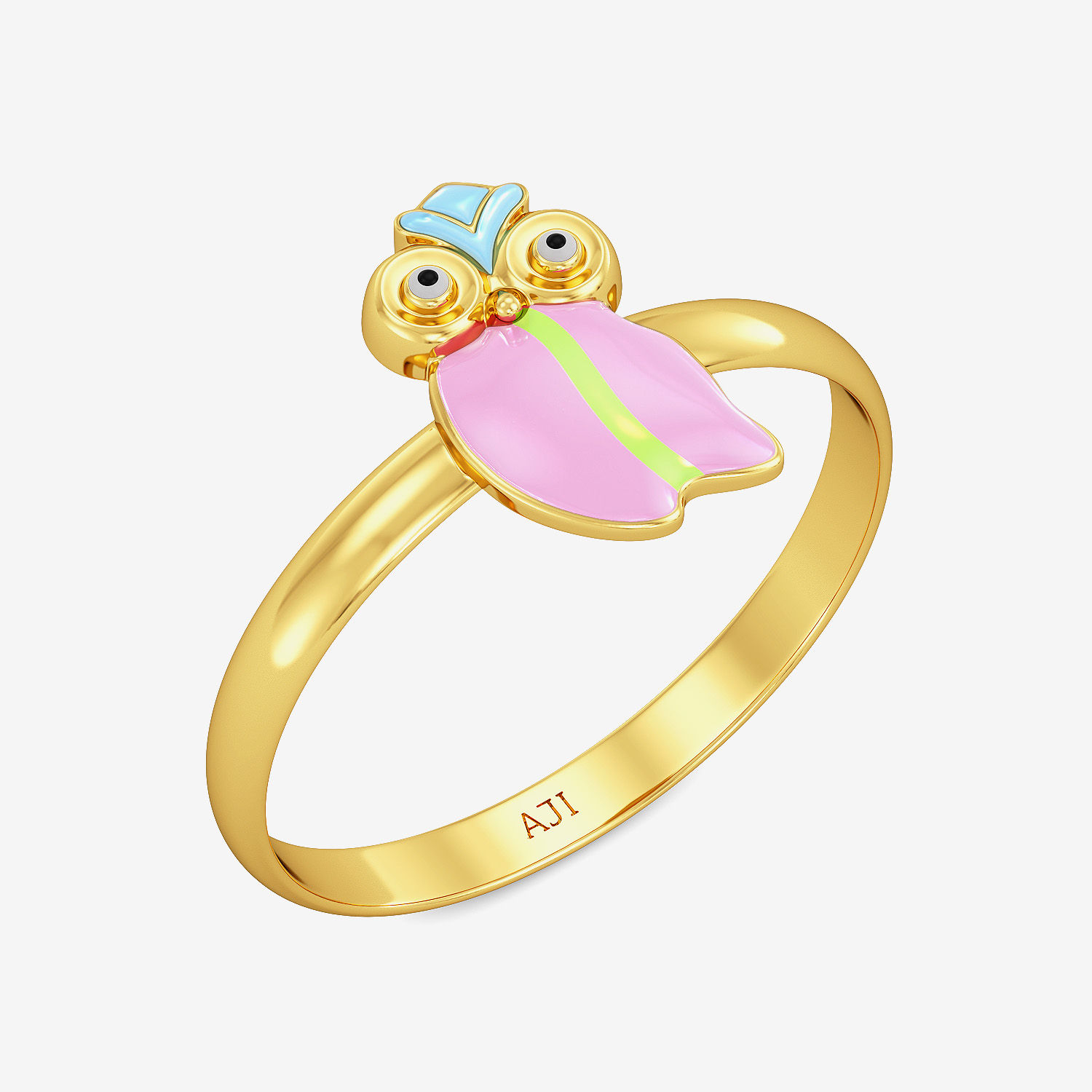 Baby Owl Designer Kids Gold Ring