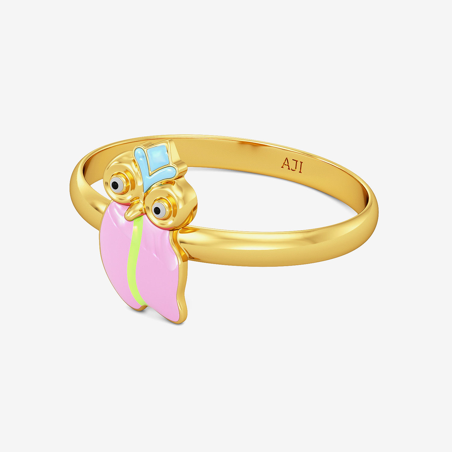 Baby Owl Designer Kids Gold Ring alternate view 3
