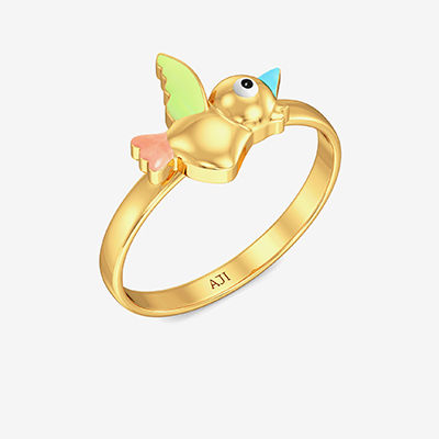Sweet Birdy Designer Kid’s Gold Ring alternate view 1