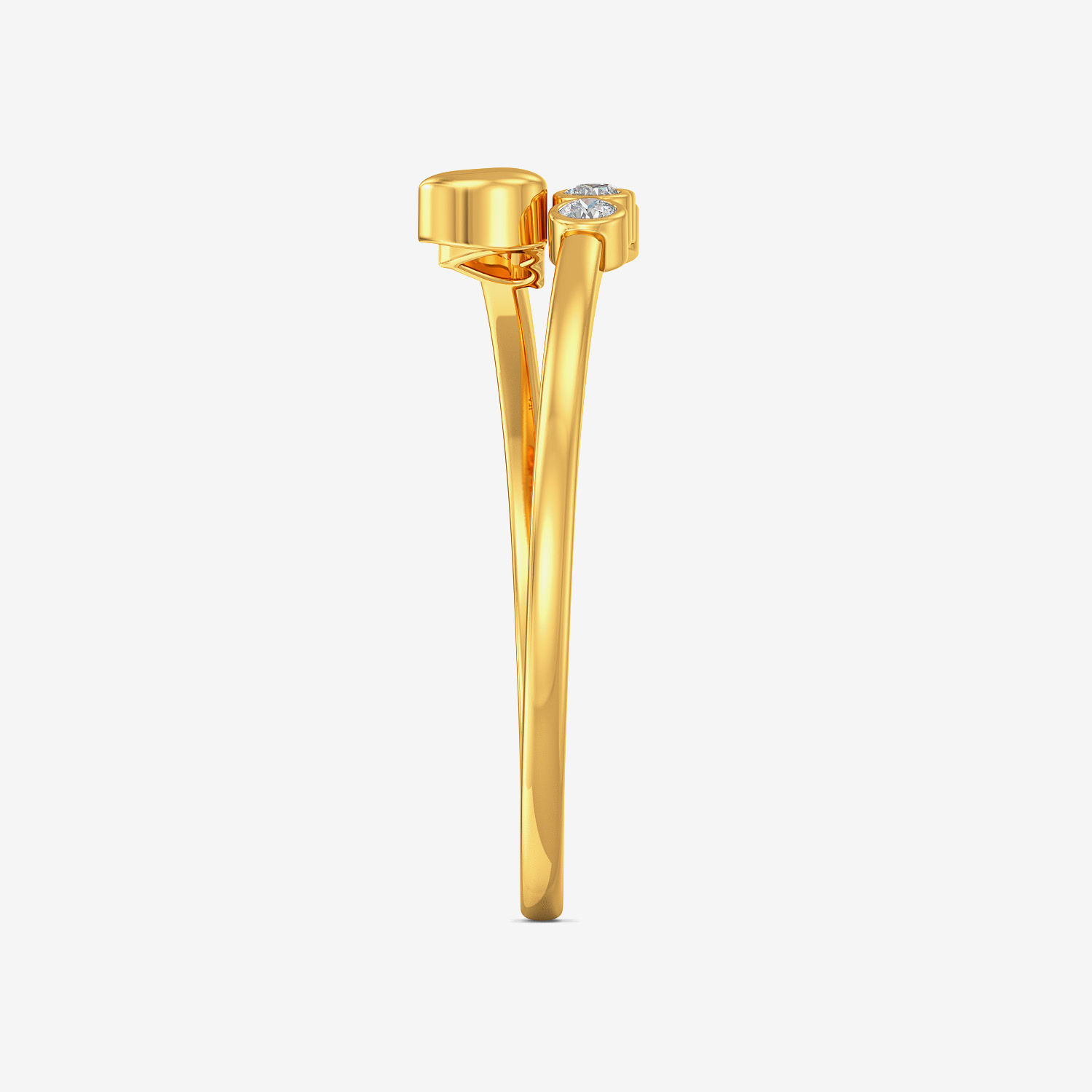 Couple Hearts Gold Ring image