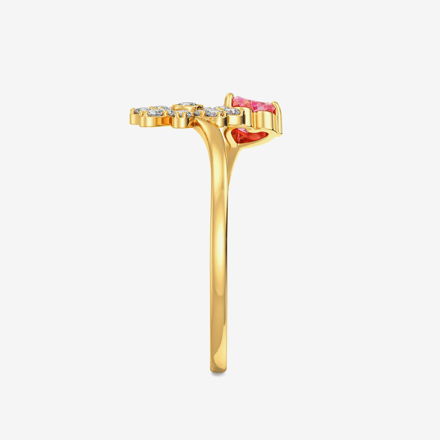 Shiny Sunflower Gold Ring alternate view 3