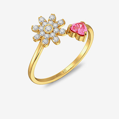 Shiny Sunflower Gold Ring alternate view 1