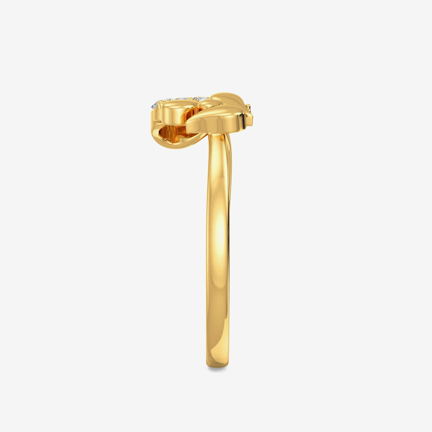 Floret Heart Gold Ring image
