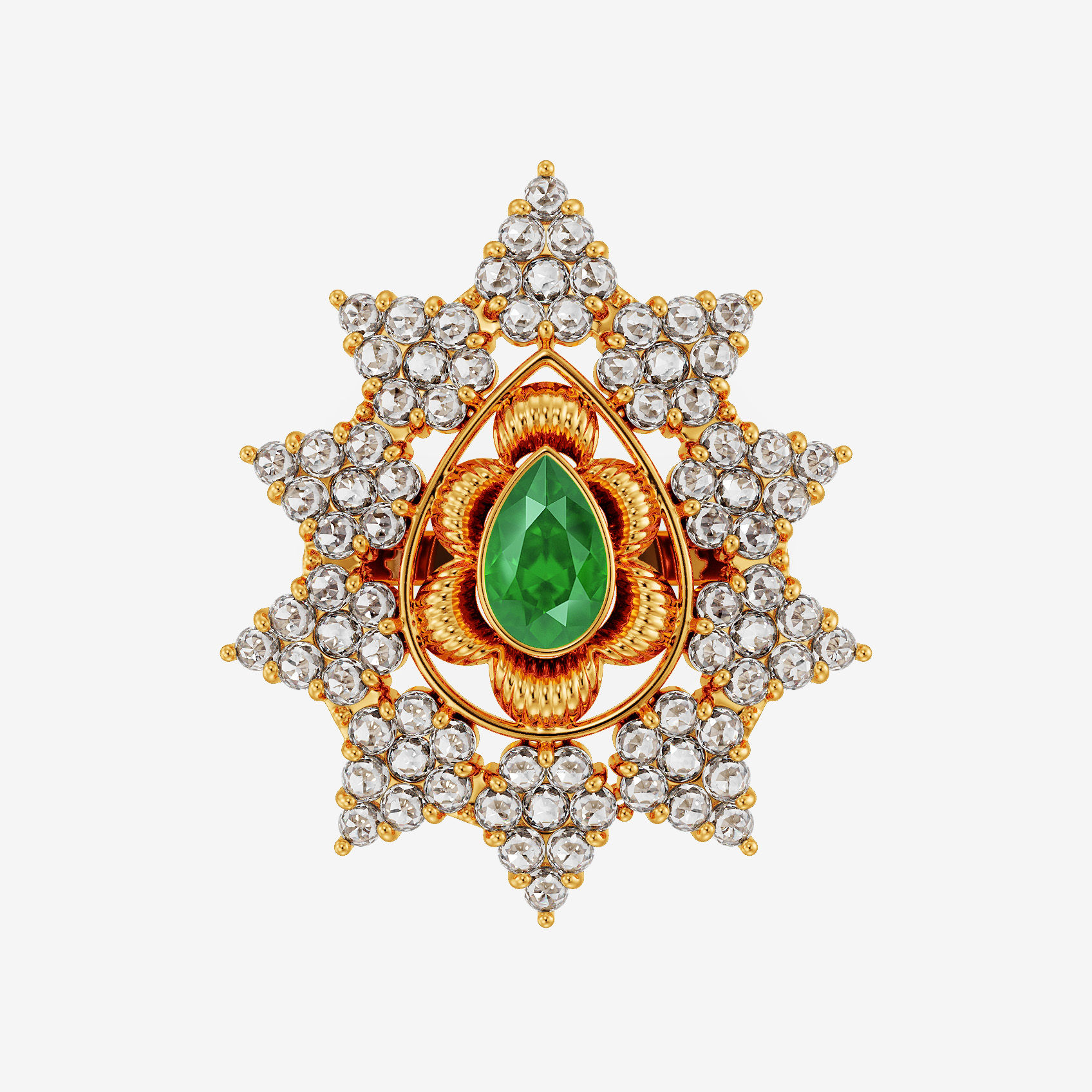 Teardrop Spark Uncut Diamond Ring image